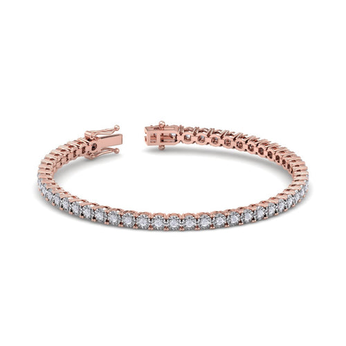 rose gold tennis diamond bracelet