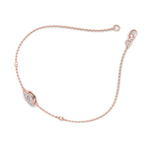 Load image into Gallery viewer, rose gold chain diamond bracelet