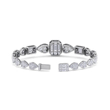 Load image into Gallery viewer, white gold designer diamond bracelet