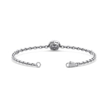 Load image into Gallery viewer, white gold chain diamond bracelet
