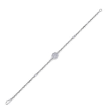 Load image into Gallery viewer, white gold chain diamond bracelet
