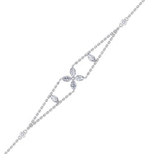 Load image into Gallery viewer, white gold chain diamond bracelet