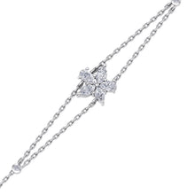 Load image into Gallery viewer, white gold chain diamond bracelet