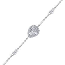 Load image into Gallery viewer, white gold chain diamond bracelet