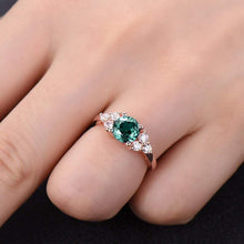 Load image into Gallery viewer, 14Kt Rose gold designer Solitaire Alexandrite, Natural diamond ring by diamtrendz
