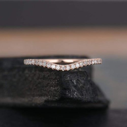 14Kt Rose Gold Designer Diamond Ring by Diamtrendz