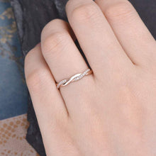 Load image into Gallery viewer, 14Kt Rose gold designer Eternity Infinity diamond ring by diamtrendz
