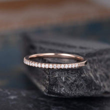 Load image into Gallery viewer, 14Kt Rose gold designer Half Eternity Natural diamond ring by diamtrendz
