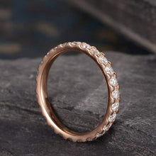 Load image into Gallery viewer, 14Kt Rose gold designer Full Eternity Natural diamond Band ring by diamtrendz
