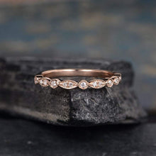 Load image into Gallery viewer, 14Kt Rose gold designer Marquise Shape Half Eternity diamond ring by diamtrendz

