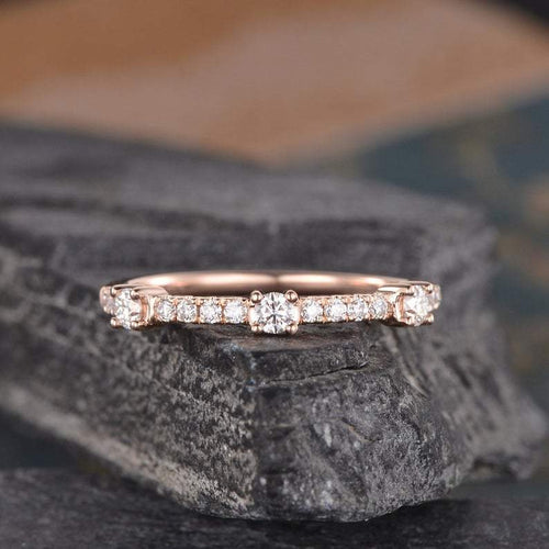 14Kt Rose Gold Designer Diamond Ring by Diamtrendz