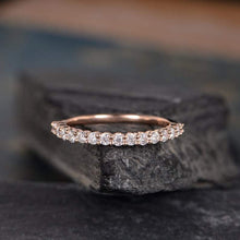 Load image into Gallery viewer, 14Kt Rose gold designer Half Eternity Natural diamond Band ring by diamtrendz
