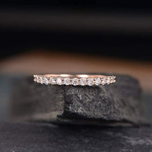 Load image into Gallery viewer, 14Kt Rose gold designer Half Eternity Natural diamond Band ring by diamtrendz
