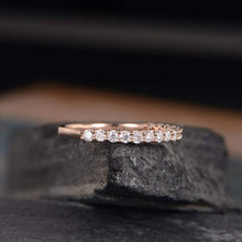 Load image into Gallery viewer, 14Kt Rose gold designer Half Eternity Natural diamond Band ring by diamtrendz
