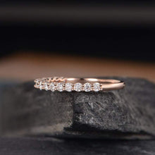 Load image into Gallery viewer, 14Kt Rose gold designer Half Eternity Natural diamond Band ring by diamtrendz
