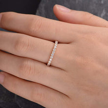 Load image into Gallery viewer, 14Kt Rose gold designer Half Eternity Natural diamond Band ring by diamtrendz
