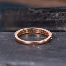 Load image into Gallery viewer, 14Kt Rose gold designer Half Eternity Natural diamond Band ring by diamtrendz
