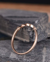 Load image into Gallery viewer, 14Kt Rose gold designer Marquise Shape Half Eternity Natural diamond Band ring by diamtrendz
