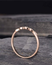 Load image into Gallery viewer, 14Kt Rose gold designer Marquise Shape Half Eternity Natural diamond Band ring by diamtrendz
