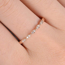 Load image into Gallery viewer, 14Kt Rose gold designer Marquise Shape Half Eternity Natural diamond Band ring by diamtrendz
