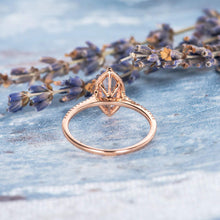 Load image into Gallery viewer, 14Kt Rose gold designer Morganite diamond ring by diamtrendz
