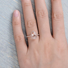 Load image into Gallery viewer, 14Kt Rose gold designer Morganite diamond ring by diamtrendz
