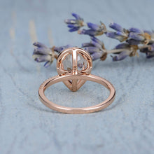 Load image into Gallery viewer, 14Kt Rose gold designer Morganite diamond ring by diamtrendz
