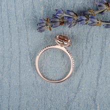 Load image into Gallery viewer, 14Kt Rose gold designer Morganite diamond ring by diamtrendz

