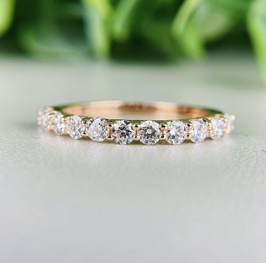 14Kt Rose Gold Eternity Band Diamond ring by diamtrendz