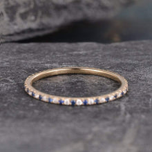 Load image into Gallery viewer, 14Kt Rose gold designer Sapphire Full Eternity Natural diamond ring by diamtrendz
