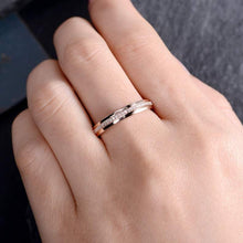 Load image into Gallery viewer, 14Kt Rose gold designer Unisex Couple Half Eternity Natural diamond Band ring by diamtrendz
