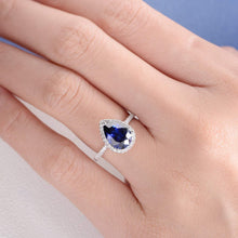 Load image into Gallery viewer, 14Kt Rose gold designer Sapphire diamond ring by diamtrendz
