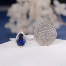 Load image into Gallery viewer, 14Kt Rose gold designer Sapphire diamond ring by diamtrendz
