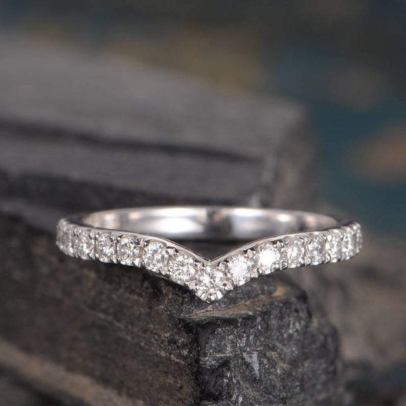 14Kt White Gold Designer Diamond Ring by Diamtrendz