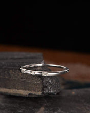 Load image into Gallery viewer, 14Kt White gold designer 3 Stone Eternity Natural diamond ring by diamtrendz
