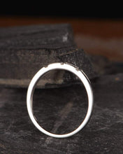Load image into Gallery viewer, 14Kt White gold designer 3 Stone Eternity Natural diamond ring by diamtrendz
