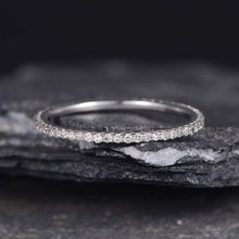 Load image into Gallery viewer, 14Kt White gold designer Half Eternity Natural diamond Band ring by diamtrendz
