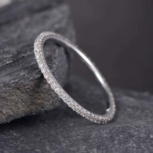 Load image into Gallery viewer, 14Kt White gold designer Half Eternity Natural diamond Band ring by diamtrendz
