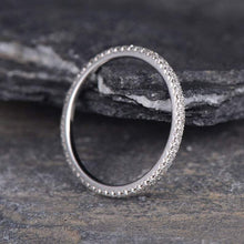 Load image into Gallery viewer, 14Kt White gold designer Half Eternity Natural diamond Band ring by diamtrendz
