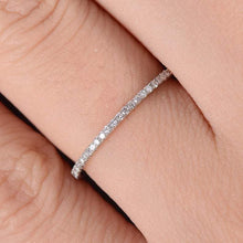 Load image into Gallery viewer, 14Kt White gold designer Half Eternity Natural diamond Band ring by diamtrendz
