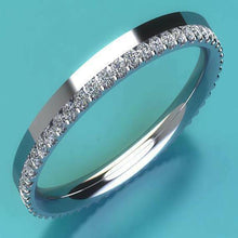 Load image into Gallery viewer, 14Kt White gold designer Eternity diamond ring by diamtrendz
