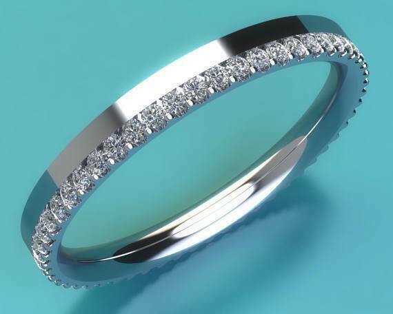 14Kt White gold designer Eternity diamond ring by diamtrendz