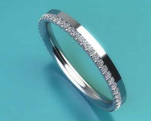 Load image into Gallery viewer, 14Kt White gold designer Eternity diamond ring by diamtrendz
