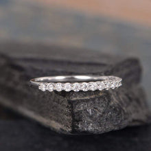 Load image into Gallery viewer, 14Kt White gold designer Half Eternity Natural diamond Band ring by diamtrendz

