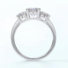 Load image into Gallery viewer, 14Kt White Gold 3 Stone Solitaire Diamond ring by diamtrendz
