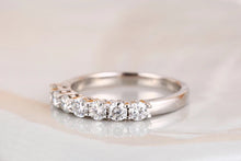 Load image into Gallery viewer, 14Kt White Gold 7 Stone Solitaire Diamond ring by diamtrendz
