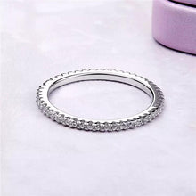 Load image into Gallery viewer, 14Kt White Gold Eternity Band Diamond ring by diamtrendz
