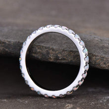 Load image into Gallery viewer, 14Kt White gold designer Opal Full Eternity ring by diamtrendz
