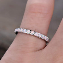 Load image into Gallery viewer, 14Kt White gold designer Opal Full Eternity ring by diamtrendz

