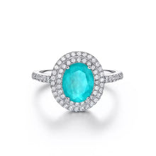 Load image into Gallery viewer, 14Kt White gold designer Paraiba diamond ring by diamtrendz
